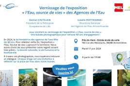 Armentières - Vernissage de l'exposition des 60 ans de l'agence de l'eau "l'eau, source de vies"