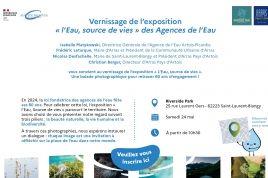 St Laurent Blangy  - Vernissage de l'exposition des 60 ans de l'agence de l'eau "l'eau, source de vies"