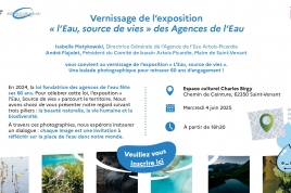 St Venant - Vernissage de l'exposition des 60 ans de l'agence de l'eau "l'eau, source de vies"